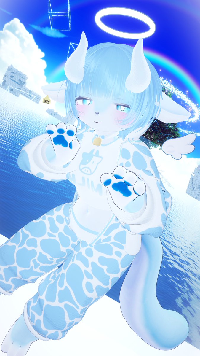 igidao's tweet photo. モーモー🐮
久しぶりに灰島ちゃんを新しく改変したよ！
＃VRChat https://t.co/I5X2nxtiRc