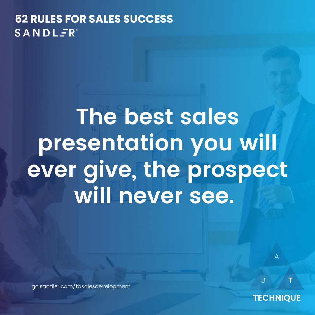 Prospects don’t buy decks. They buy clarity. Focus on the conversation, not the presentation.