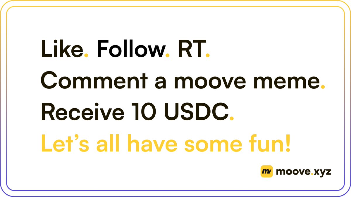 moovexyz's tweet image. Another giveaway right before our official launch on 17 January 2026 🔥

Like, follow, retweet, drop SOL address, AND comment a moove meme below 👇

The two meme with the most likes in the next 24 hours will win 10 $USDC each. 

Let's all have some fun 🤩