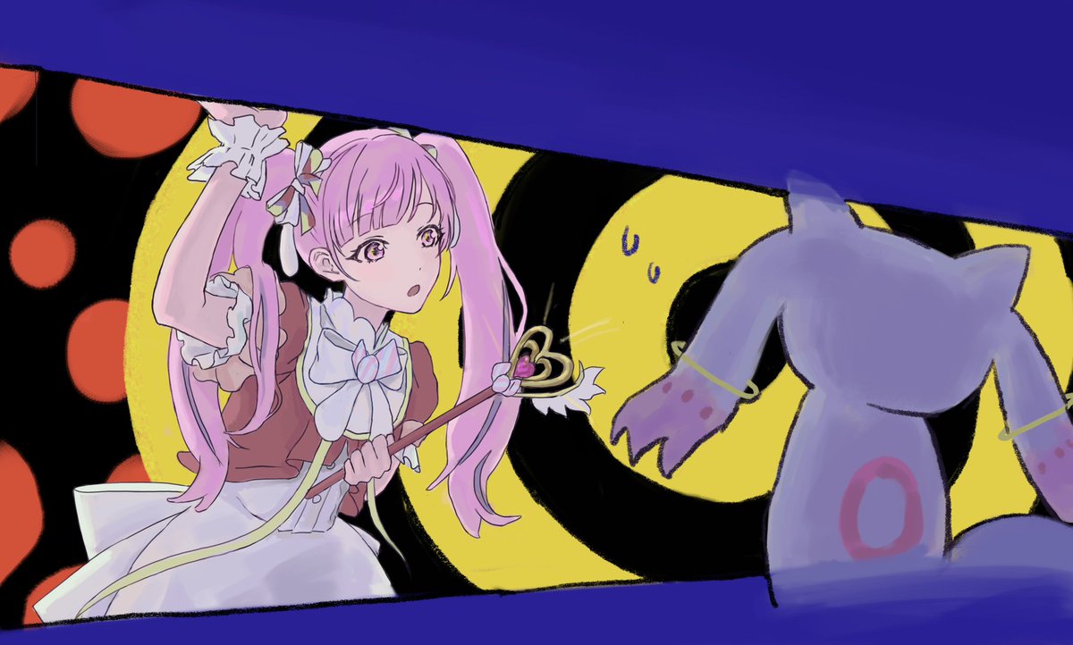 핑크양갈래마법소녀라면