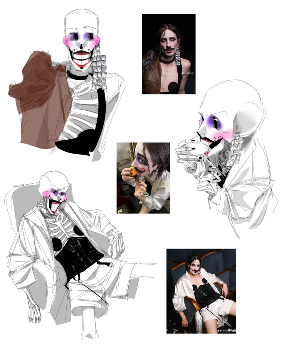 A while back my mutual <a href="/Pasarus_/">Pas</a>  created a papyrus gijinka that was ON POINT. He reminded me of someone I couldn't remember...Until I did! So I immediately ran to draw papyrus as Ilya Choporov from Ukrainian cabaret, and he is PERFECT 🍝❤️
#Papyrus #undertale