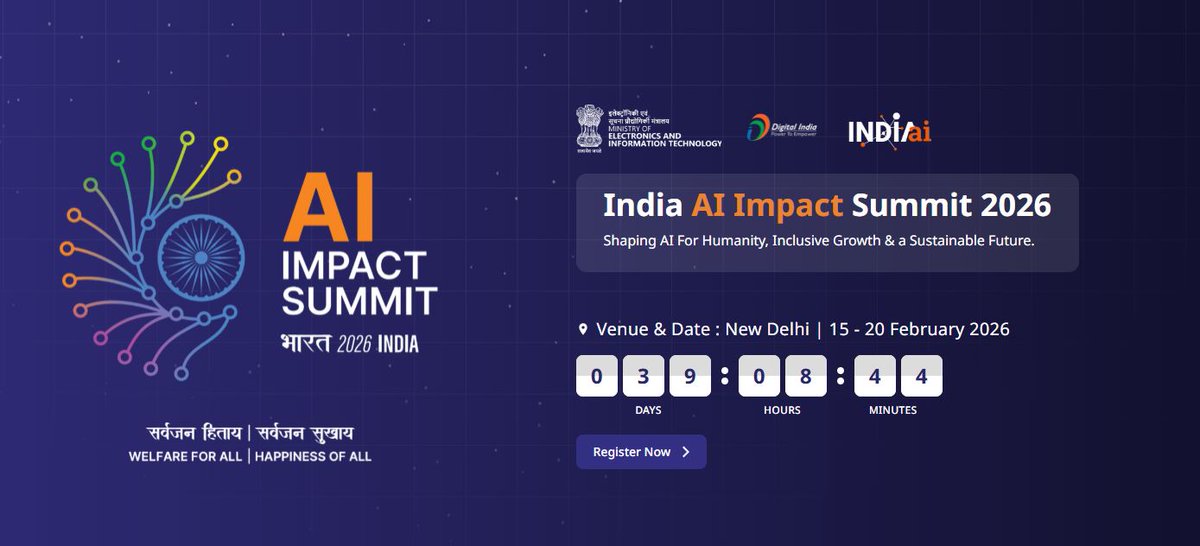 HCI_London's tweet image. Seven Chakras. Three Sutras. One Global AI Vision.
At the #IndiaAIImpactSummit2026, India brings the world together to shape AI that is inclusive, safe, sustainable, and people-first, transforming cooperation into measurable impact!
#IndiaAI #StayUpdated #RoadToImpact #AIforGood
