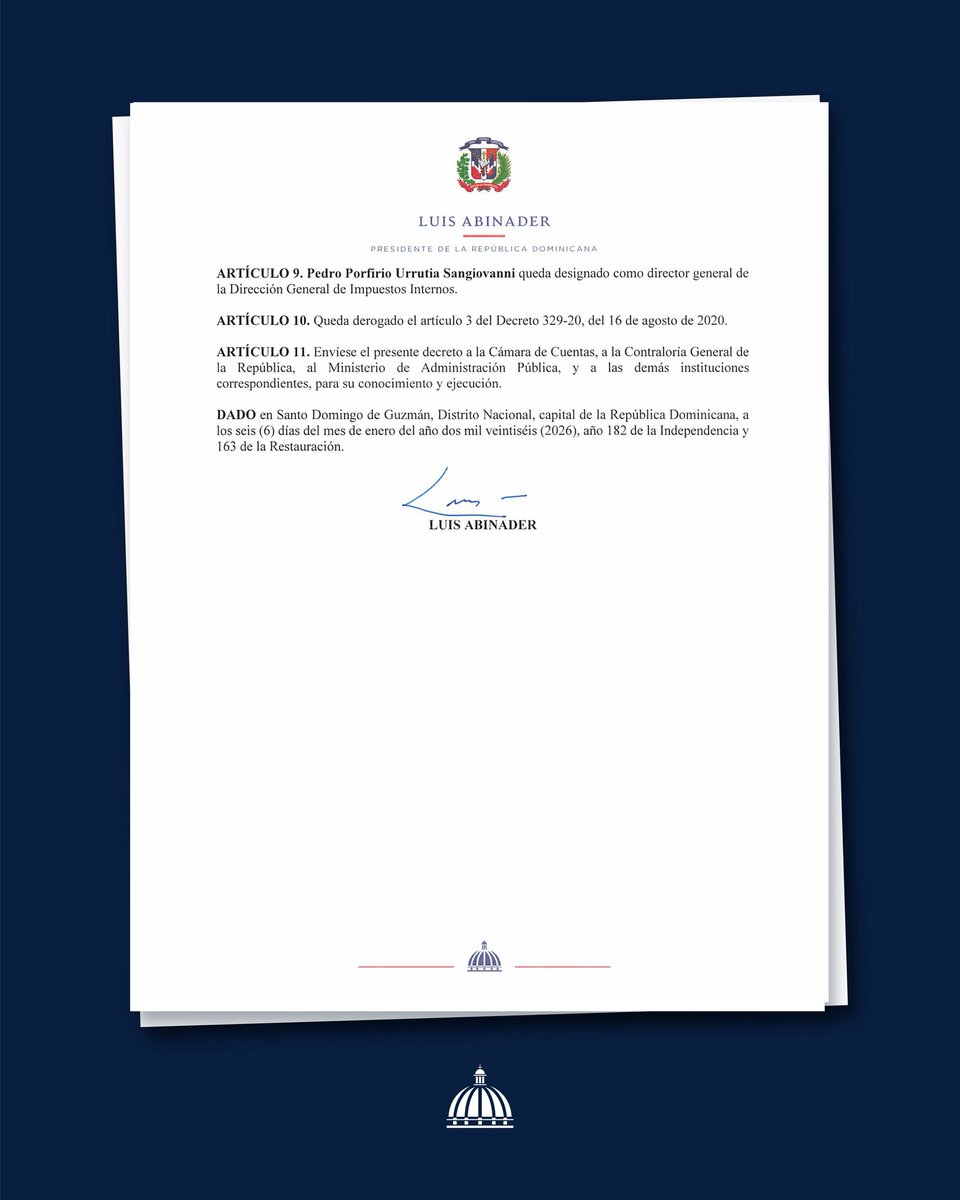 Iniciamos una nueva etapa de nuestro gobierno, con el que aspiramos a dejar una transformación que traiga consigo un mejor futuro y una mejor calidad de vida para todos los dominicanos, para la cual he tomado la  decisión de realizar cambios en el tren gubernamental, por lo que