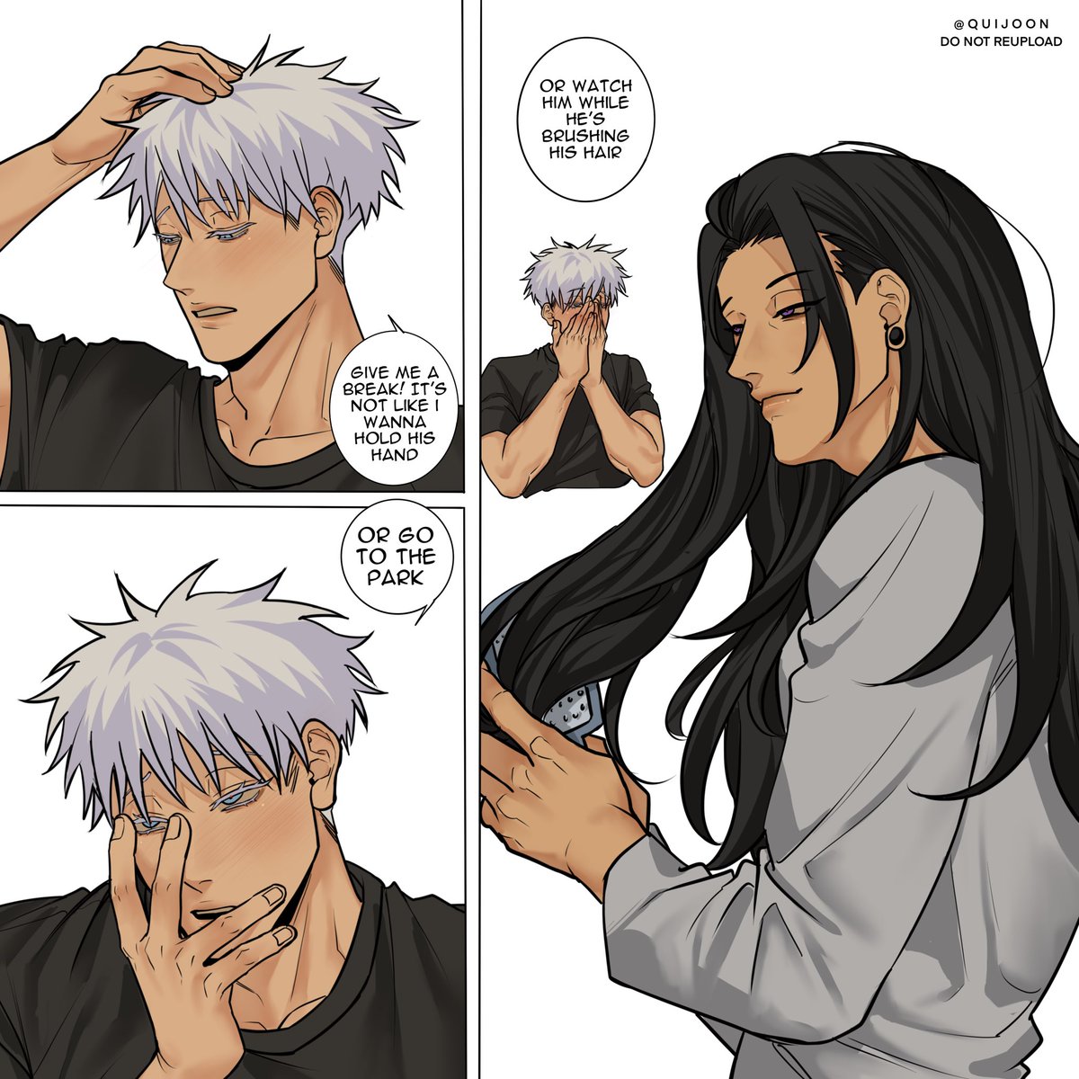 qij00n's tweet image. Satoru’s such an open book 
lines from mr peabody &amp;amp; sherman
#Satosugu