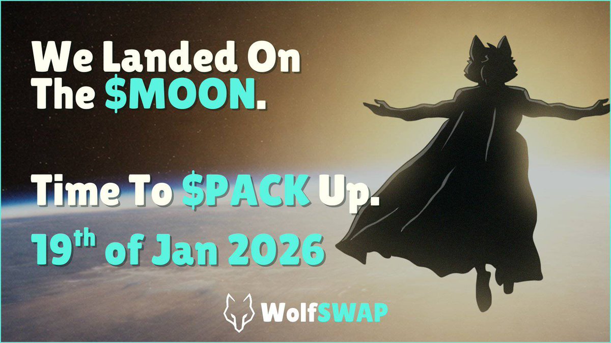 We landed on the $MOON. Time to $PACK up. 19th of Jan 2026