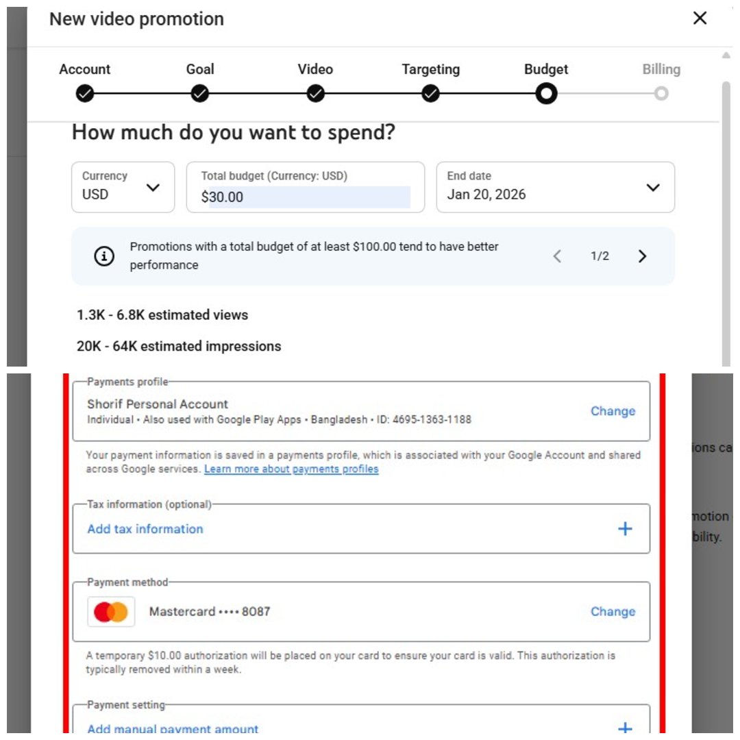 Shorif7702's tweet image. You don’t need full Google Ads to promote YouTube videos.
You can boost videos directly from YouTube Studio.
✔ Simple setup
 ✔ Beginner-friendly
 ✔ Works best when SEO &amp;amp; retention are already strong
Ads don’t replace content quality — they amplify it.
#YouTubeTips #YouTubeAds