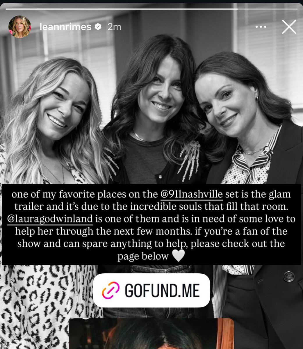 911TVNEWS's tweet image. A gofundme has been set up to support 9-1-1: Nashville makeup artist, Laura Godwin, who has been diagnosed with breast cancer. 

Donation Link 🔗: gofundme.com/f/support-laur…