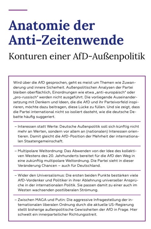 _onlinefirst's tweet image. Zwischen MAGA und Putin: In der #AfD „schwelt ein  Richtungsstreit.“ Zur Studie @dgapev (PDF) 👉 dgap.org/system/files/a…
