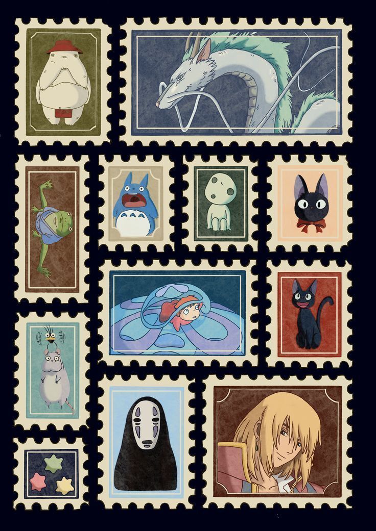 PhotoGhibli's tweet image. Ghibli Stamps