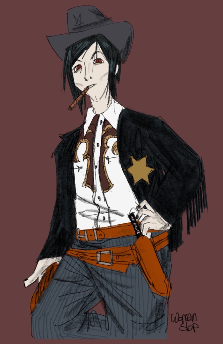 womanslop's tweet image. U know what they say... save a horse ride a cowboy or whatever.... 🤠 👢 🐎 🐴  #blackbutler #sebastianmichaelis