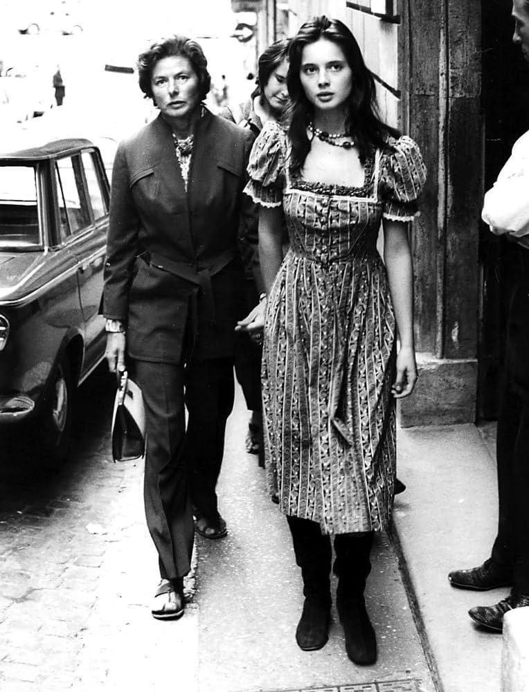 Ingrid Bergman with her daughter, Isabella Rossellini, in Rome, 1960s.