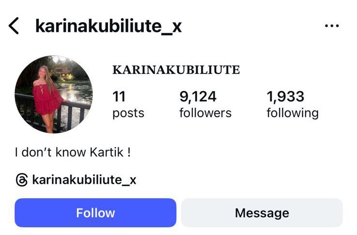 Its_CineHub's tweet photo. And the GIRL REACTS to rumours of dating #KartikAaryan ! She had to update her BIO because of all the ONLINE HATE MONGERS ���

SHAME on those who planted these FAKE stories just to target Kartik and in doing so imagine the TRAUMA the Girl has gone through…UNBELIEVABLE BULLYING!!

And DESPERATE attempt to target Kartik Aaryan has crossed ALL limits !!