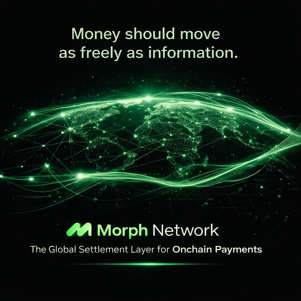 anasbolarinwa's tweet image. Money shouldn’t be slow,
It shouldn’t be limited by borders, And it shouldn’t be complicated.
Morph Network is building the global settlement layer where onchain payments feel as seamless as the internet itself
The future of money is already here🌍
#MorphNetwork #OnchainPayments