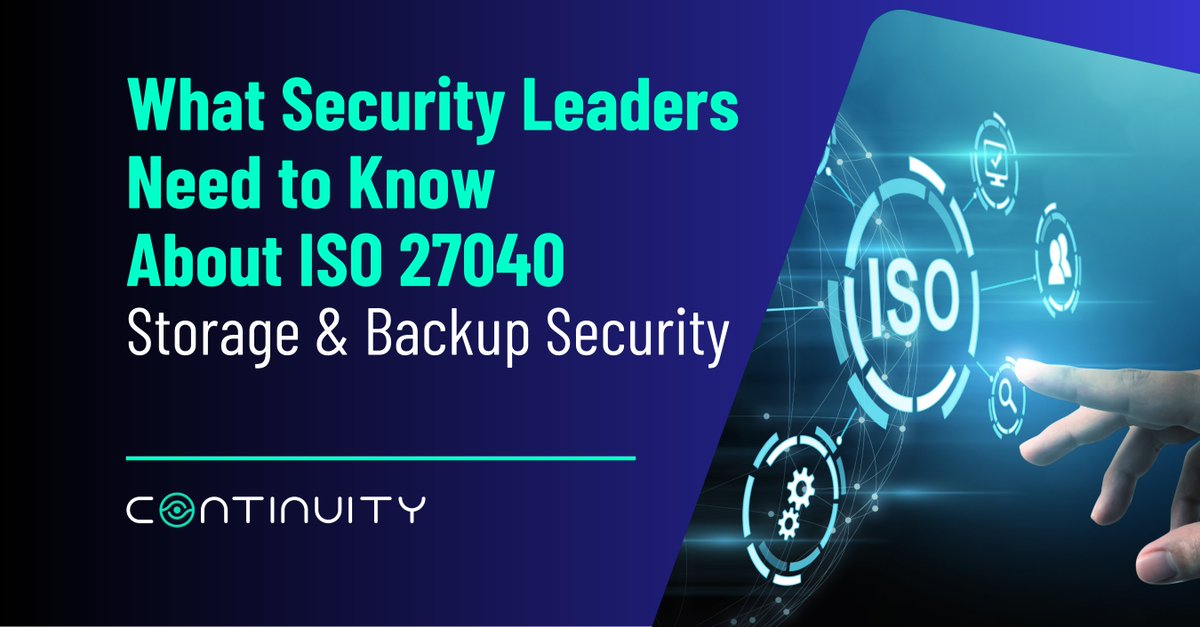 Core6cyber's tweet image. Auditors, insurers, and regulators are paying closer attention to the security of your #storage and #backup systems.

ISO/IEC 27040 sets the baseline many organizations are missing. If ISO 27001 is on your radar, this should be too.

continuitysoftware.com/blog/what-secu…