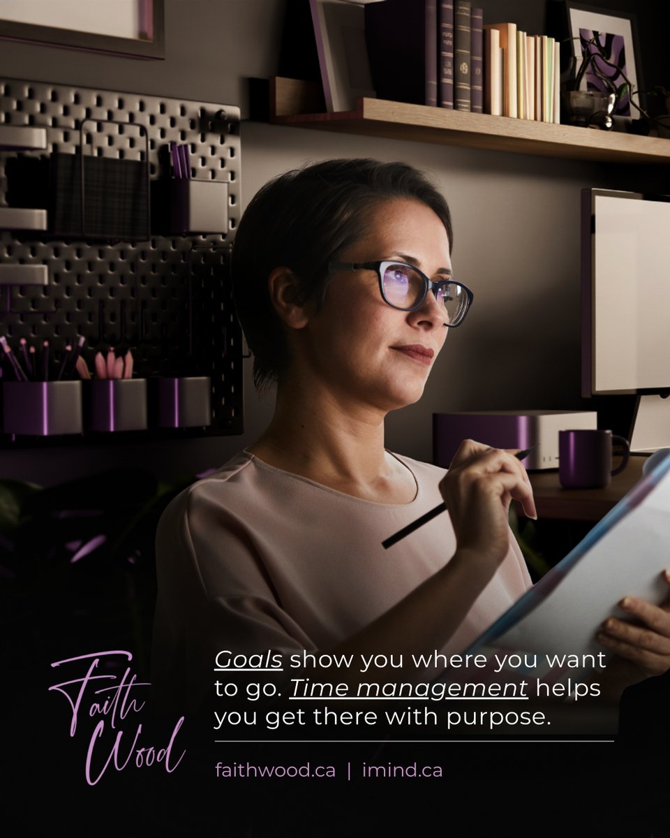 Teaching #GoalSetting and #TimeManagement today at Okanagan College. A goal becomes real when you give it structure and protect the time to act on it. Clarity makes the work doable and intention keeps it moving. 💜 

#FaithWood