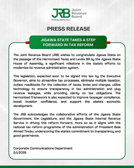 *JIGAWA STATE TAKES A STEP FORWARD IN TAX REFORM*  <a href="/jigawastate45/">Jigawa State</a> <a href="/jigawastate/">Zainab</a> 
#JRB #Taxreforms