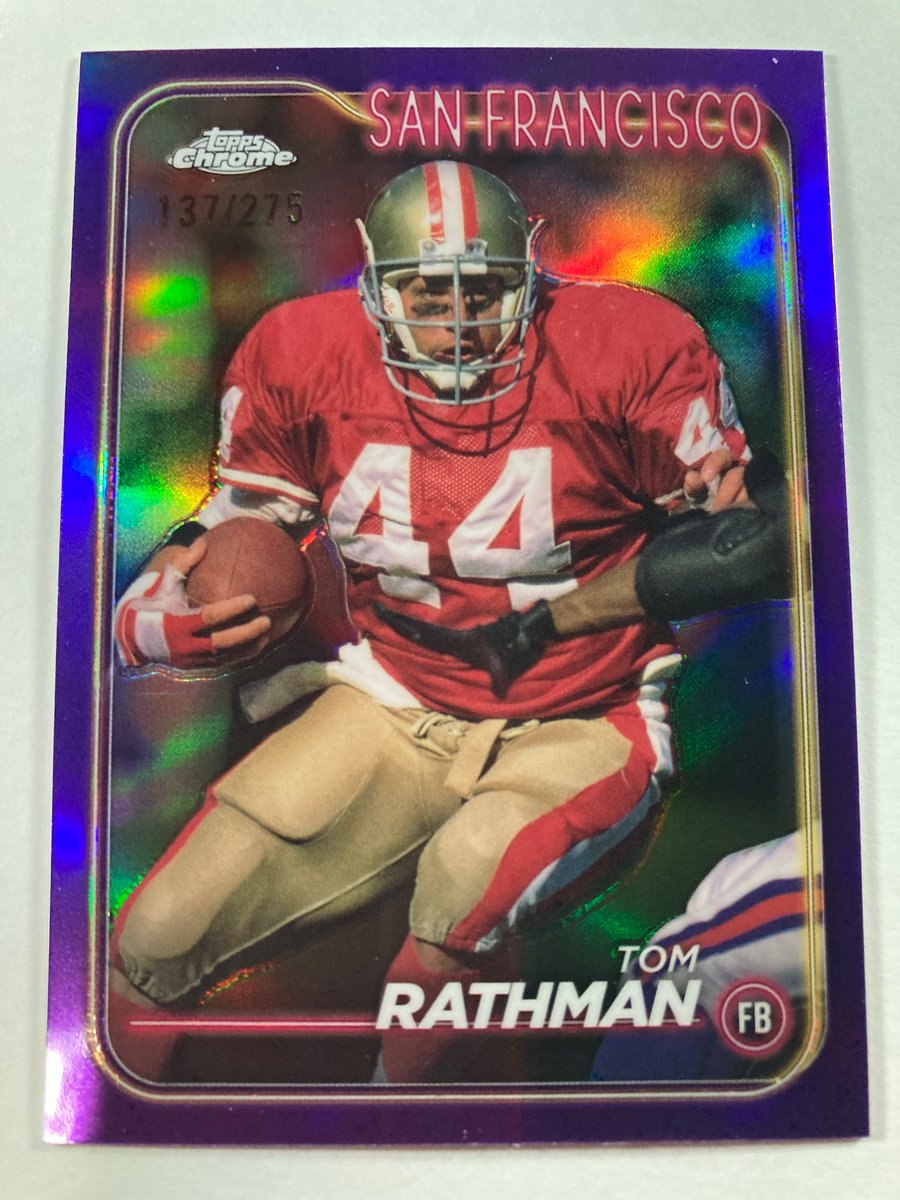 1218Sports's tweet image. 🎁Appreciation Day Giveaway🎁

Winner Announced Wednesday

🔥Tom Rathman Topps Chrome 137/275 Purple Holo

To enter
1. Follow
2. Retweet
3. Like