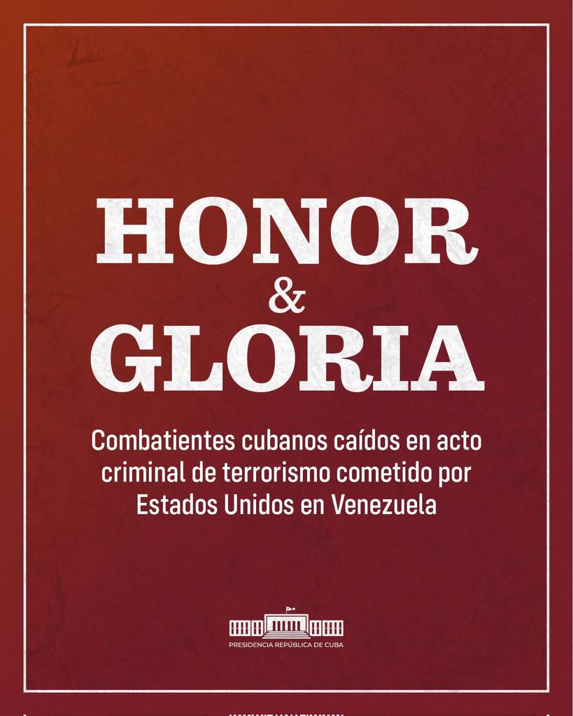 Gloria a nuestros combatientes. <a href="/MinagCuba/">Ministerio de la Agricultura de Cuba</a>