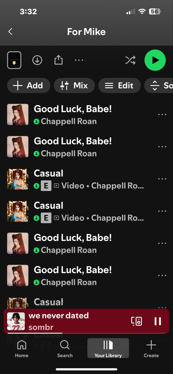 robin sent me a new playlist. does she know more than two songs ? 😐