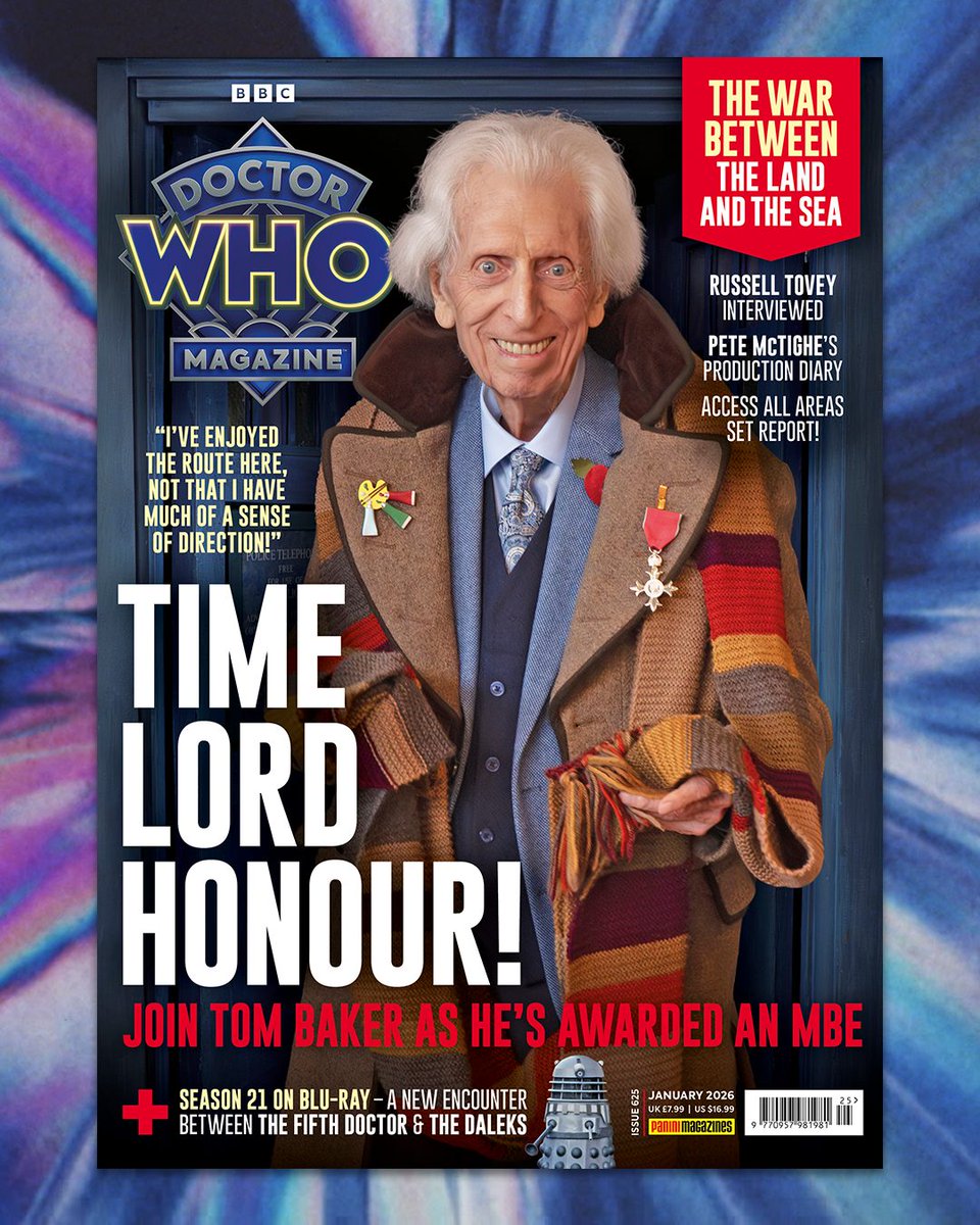 bbcdoctorwho's tweet image. Go behind the scenes of Tom Baker's MBE ceremony in issue 625 of #DoctorWho Magazine, hitting shelves this week! 🎖️🧣

Read an exclusive preview on the Doctor Who website 👉 bbc.in/3YXFbZR