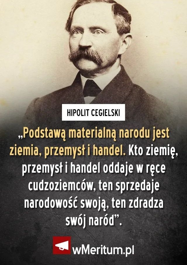 🇵🇱 6 stycznia 1813 roku, urodził się Hipolit Cegielski - jeden z pionierów i legenda polskiego przemysłu, społecznik i patriota.

Kariera Cegielskiego-przemysłowca rozpoczęła się skromnie, od małego sklepiku z narzędziami rolniczymi w Hotelu Bazar. Zarobione pieniądze