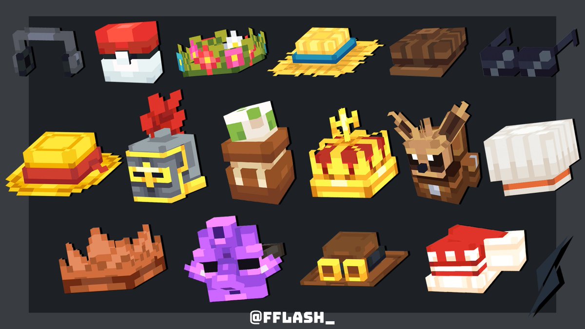 Various cosmetic I made for different Minecraft projects.    

#lowpoly #model #pixelart #blockbench
