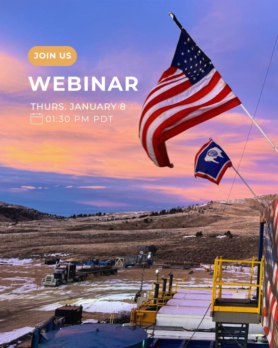 🛢️Start 2026 with a closer look at U.S. energy. Join our team this Thursday, Jan 8 (1:30 PM PT / 4:30 PM ET) as we walk through our Wyoming natural gas project and current offering.

🔗Register to join: tinyurl.com/4yvyhued

#Energy #USA
For informational purposes only.