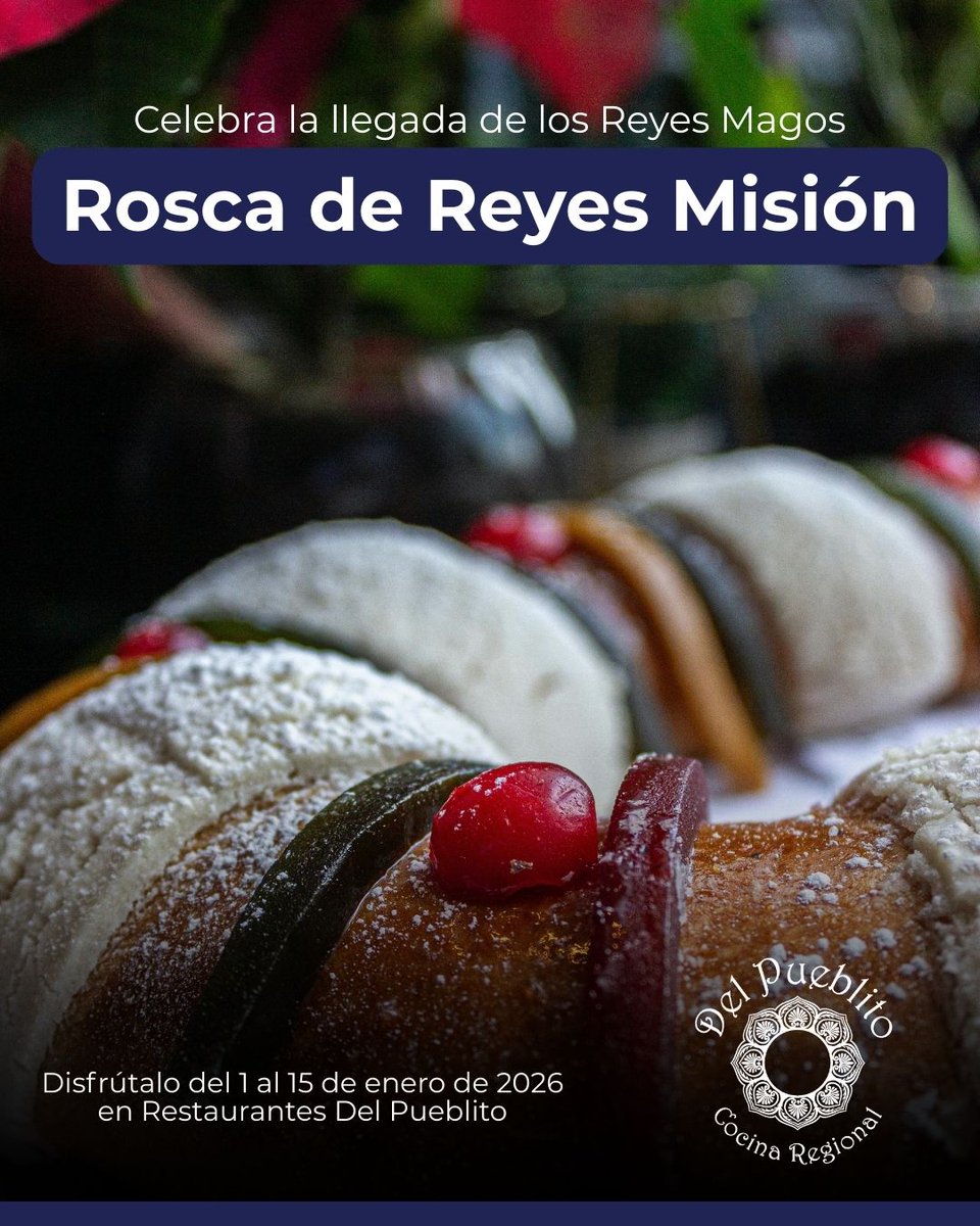 🔔¡Te esperamos para disfrutar la tradicional Rosca de Reyes!🍴🤴🏼🤴🏽🤴🏿