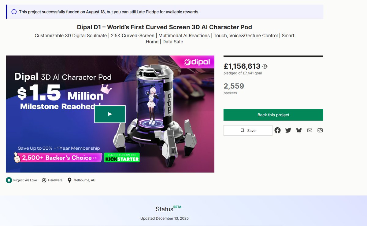 I see Razer finally got their Dipal D1 shipped to them

kickstarter.com/projects/dipal…