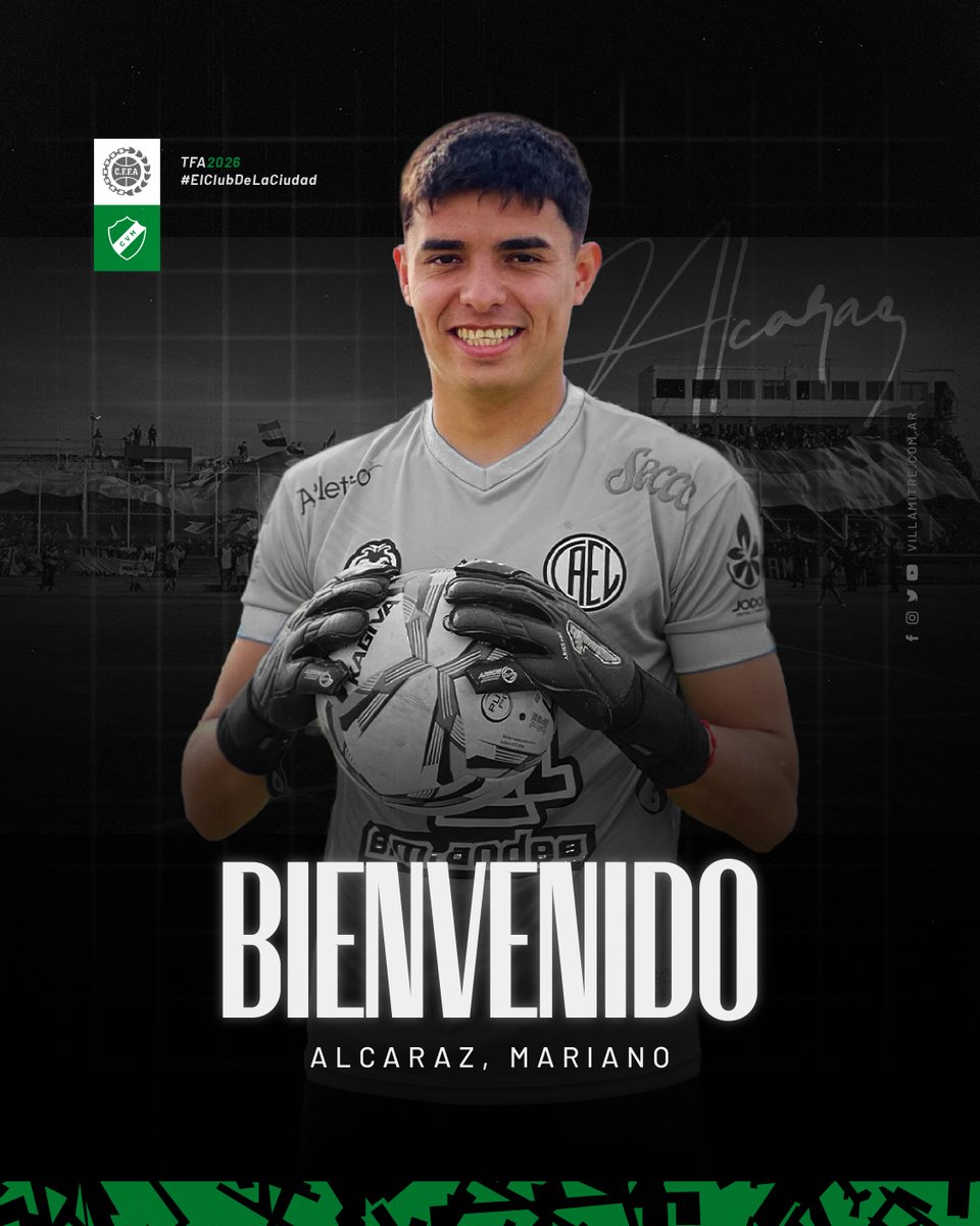 #Fútbol ⚽ #TFA

🔜 ¡Bienvenido al Tricolor, Mariano!

🧤 Mariano Alcaraz, de 24 años, llega al club desde El Linqueño, con paso por Rivadavia de Lincoln, Sansinena y Juventud de San Luis.

¡Con todo para lo que viene! 👊

#ElClubDeLaCiudad 🇦🇪