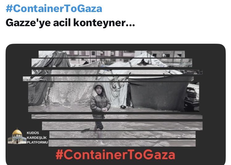 Metin4484_3's tweet photo. BAŞKOMUTANIMIZ SENİde
ALDIRACAK,BEKLE
Gazze’ye Acil Konteyner
#ContainerToGaza 🇵🇸
🇹🇷🇵🇸🇹🇷🌹☝️
1️⃣SabahGelecekKardanAydınlık https://t.co/MjKogMf4Qz
