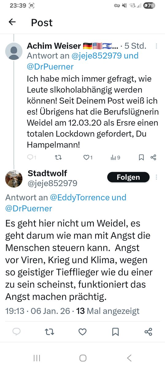 Es ist immer wieder geil, wie kleine ängstliche geistige Tieffleger wie der sog. Stadtwolf von sich auf andere schließen!
