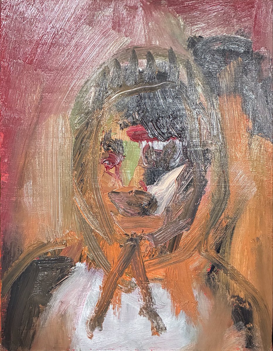 Black Girl, oil on canvas 410x318mm F6号に油彩 #contemporaryart