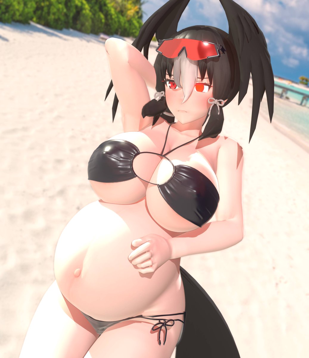 寒いんで臨月水着フレンズ再掲しちゃおうかな 