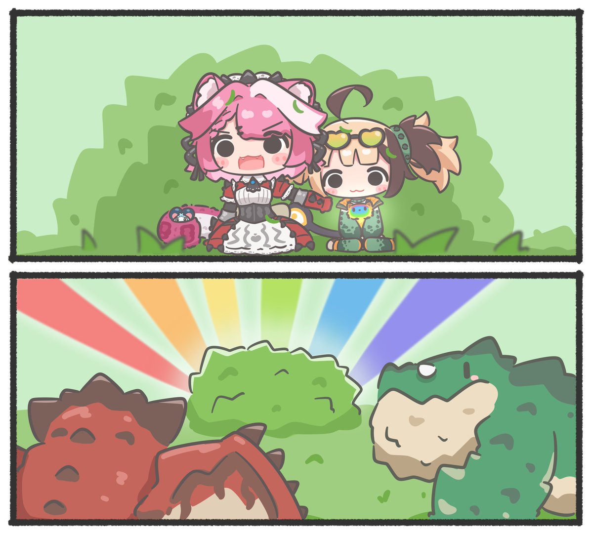 "There’s no way they’ll find us here😼"

#RaorArt #rkggk