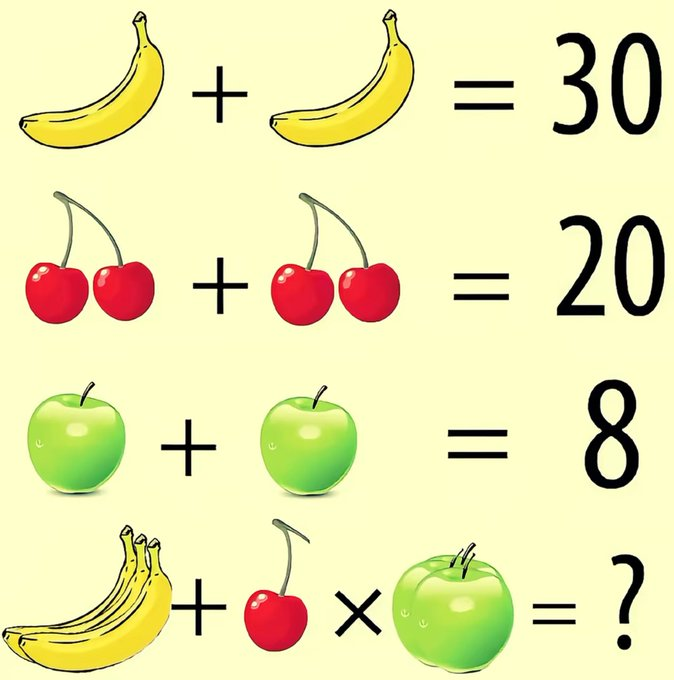 Victoria145654's tweet photo. If answer is not 20 then what is the answer..?  1 percent will succeed https://t.co/TTBQt4YaUC