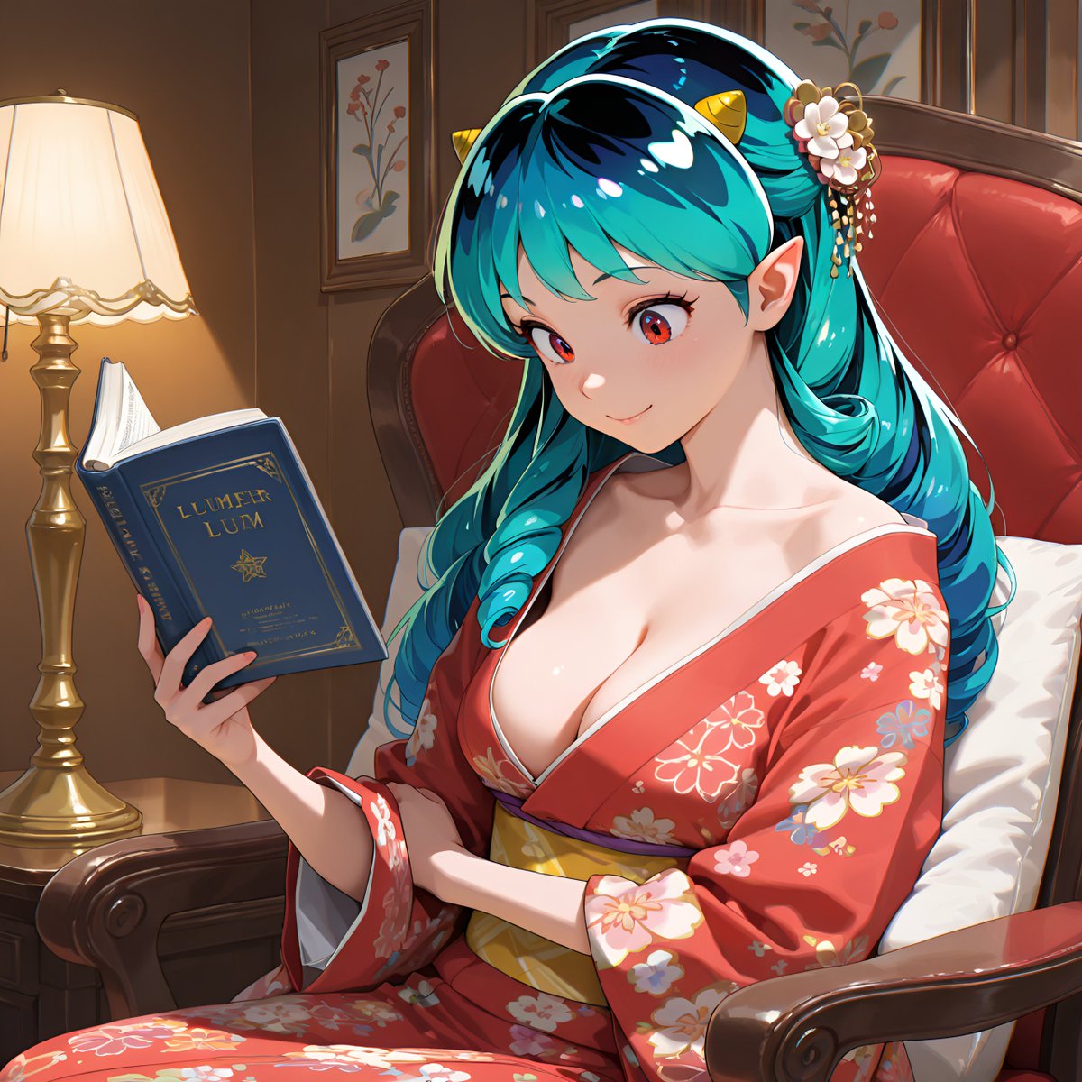 ラムちゃん ラムの夜遊びシリーズ 夜の静けさは読書に最適な時間です