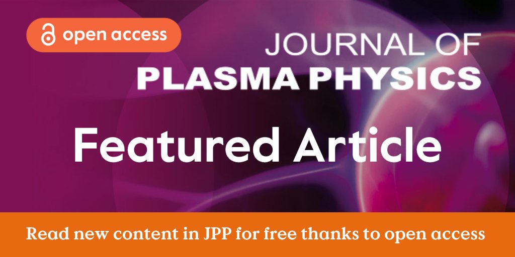 Journal of Plasma Physics tweet media
