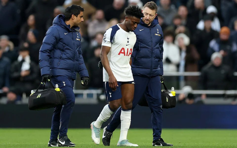 TheSpursExpress's tweet photo. 🚨🥇| #Tottenham could step up their plans to sign a forward this month after scans showed Mohammed Kudus’ injury is worse than feared.

@mcgrathmike https://t.co/0x0pn3qQ1n