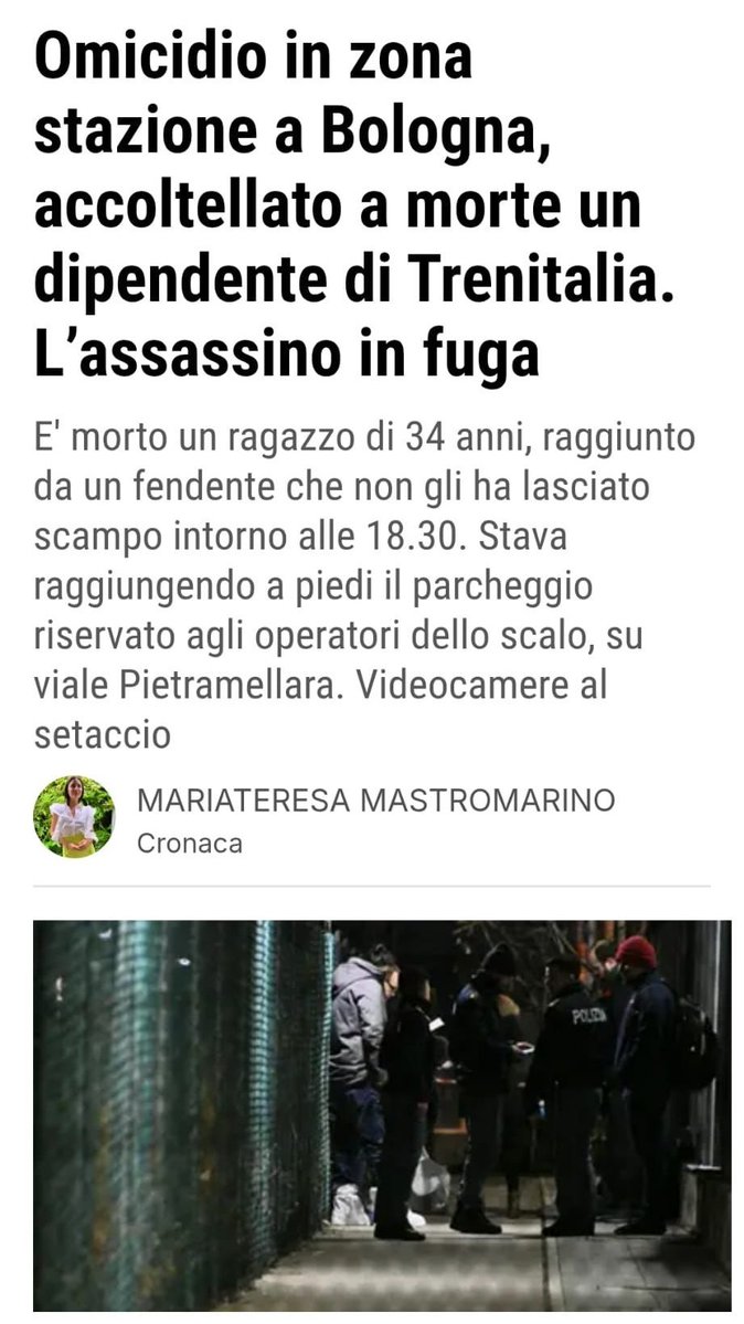 ALDO COSENZA: "Basta parole, servono fatti! L’omicidio del capotreno Alessandro Ambrosio è indegno e straziante. Da tempo denunciamo l'insicurezza nelle stazioni: ora servono più Polfer, controlli e tornelli. Cordoglio alla famiglia. La sicurezza è un diritto!" 🚆🚫 #Fitcisl