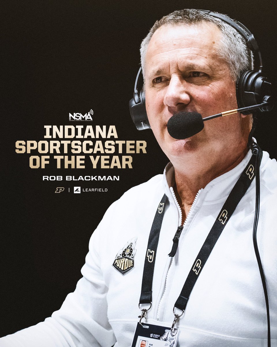 BoilerBall's tweet photo. 👏👏👏 Congrats to @OnAir_RBlackman on being named the NSMA Sportscaster of the Year for Indiana! 

An incredible honor and well deserved! https://t.co/24uC2EDXbr