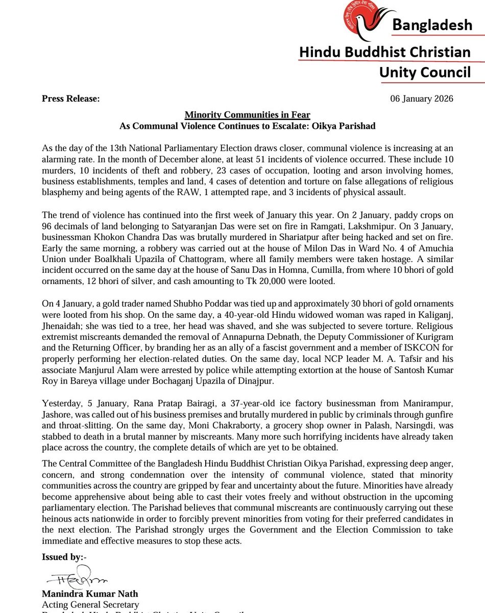 ItzBDHindus's tweet image. Please Save Bangladeshi Hindus 🇧🇩🙏🙏🙏
@UNHumanRights @hrw @amnestysasia @UN_HRC @StateIRF @VivekGRamaswamy @DNIGabbard @FBIDirectorKash @marcorubio