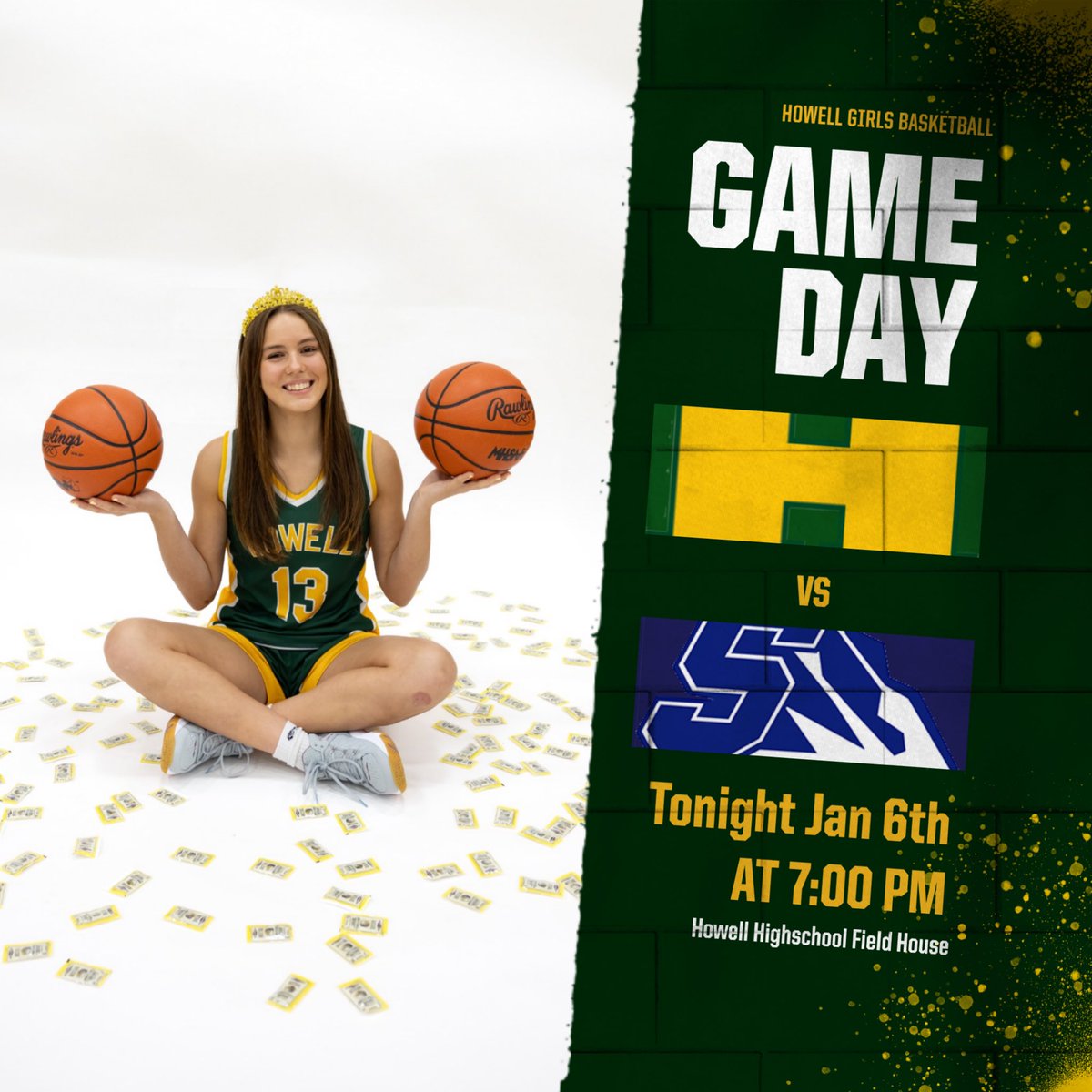 HowellHoops's tweet image. Girls varsity 7:00PM tonight against the Salem rocks, @ Howell High School Field House! Show up and support your Howell Girls basketball team! 🔥🏀
Freshmen game starts at 4:00PM
JV game starts at 5:30PM