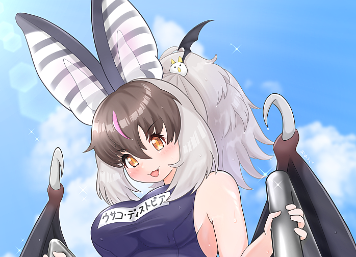 コミケ同様に今週末の東京フレチでもスク水合同が頒布されるので来られる方はよろしく
ウサコのイラスト1枚で参加してます～ 