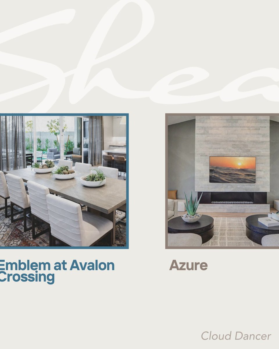 AzurePV's tweet image. Meet Cloud Dancer, the color of 2026! ☁️

This versatile hue pairs with every space in every #SheaHomes, indoors and out.

Swipe for inspiration and find your home with us today! 
sheahomes.com/new-homes/ariz…