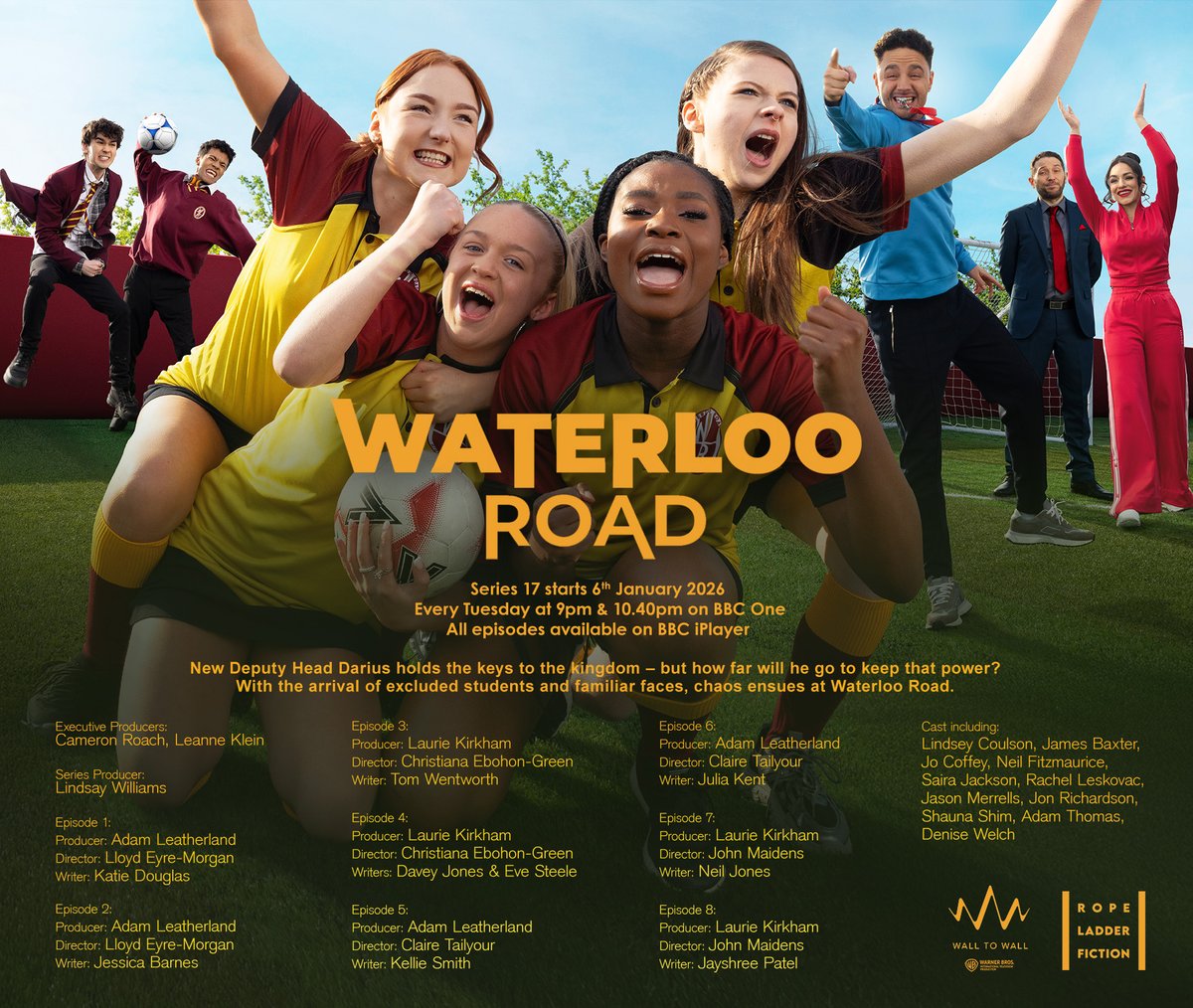 W2W_media's tweet photo. Waterloo Road S17 is back on TONIGHT! Every Tuesday at 9pm &amp; 10.40pm on BBC One. All episodes available on BBC iPlayer. https://t.co/LaAG2IPaVb
