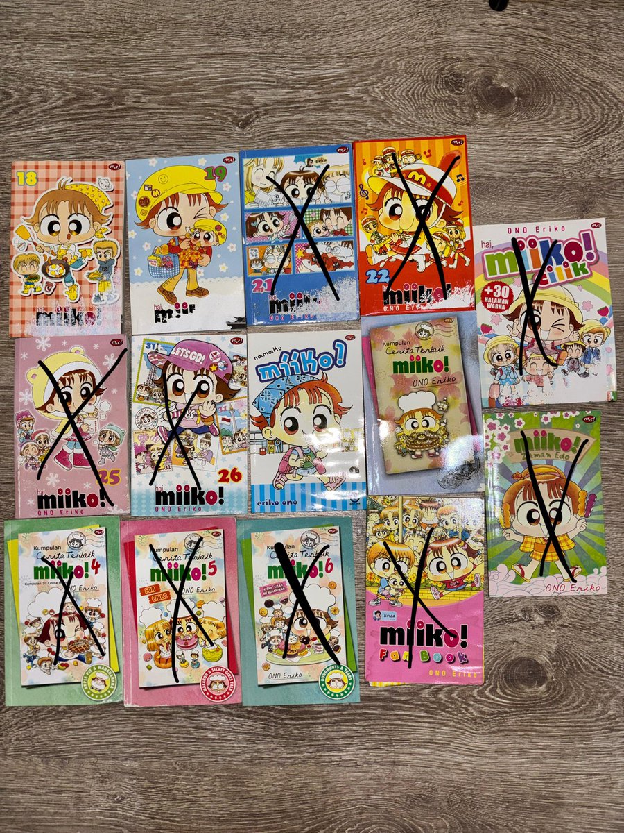 chezzytart's tweet photo. update 06/01/26 sisa 
- vol 18, 19
- namaku miiko vol 1
- kumpulan cerita terbaik miiko vol 1 https://t.co/llg5p3Ql2l