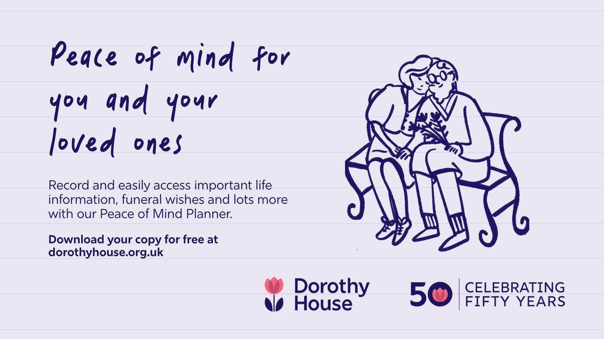 DorothyHouseHC's tweet image. Make 2026 the year you get on top of that life admin. Our free Peace of Mind Planner helps you get organised with what matters – from key documents to end of life wishes. Download via our website or email legacies@dorothyhouse.org.uk 

#PeaceOfMindPlanner #LifeAdmin #GetOrganised