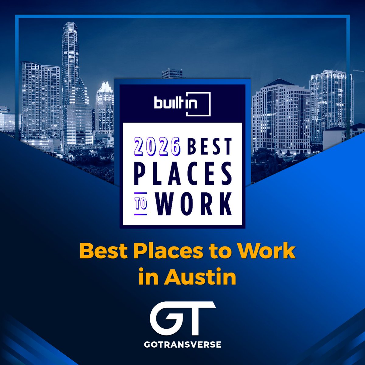 Gotransverse's tweet image. When teams are supported, empowered, and trusted, better outcomes follow.

Proud of the team behind this and excited for what we continue to build together!

Read more: tinyurl.com/2cmwawxm

#BestPlacesToWork #BuiltIn #AustinTech #CompanyCulture