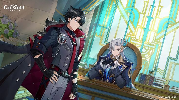 lyfjiaberg's tweet image. it's honestly so kind of Wrio to keep his dad company after the divorce 🥺💔 It's so cute. I wonder if he misses mom...Furina you have to come back your son misses you 🥲💔💔💔